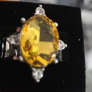 Paparazzi Sensational Sparkle Yellow Ring NWT